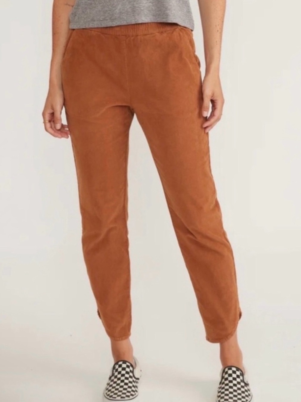 Marine layer Women's Rust Corduroy Jogger Pants M